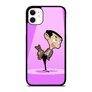 MR BEAN AND TEDDY BEAR CARTOON iPhone 11 Case Cover MR BEAN AND TEDDY BEAR CARTOON iPhone 11 Case Cover