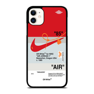 NIKE AIR JORDAN 1 OFF WHITE RED iPhone 11 Case Cover NIKE AIR JORDAN 1 OFF WHITE RED iPhone 11 Case Cover