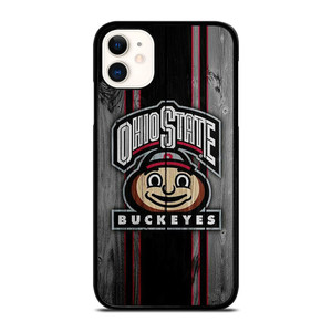 OHIO STATE BUCKEYES WOOD ICON iPhone 11 Case Cover OHIO STATE BUCKEYES WOOD ICON iPhone 11 Case Cover