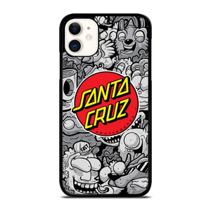 SANTA CRUZ SKATEBOARD DOODLE CARTOON iPhone 11 Case Cover SANTA CRUZ SKATEBOARD DOODLE CARTOON iPhone 11 Case Cover