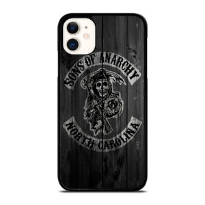 SONS OF ANARCHY NORTH CAROLINA WOOD LOGO iPhone 11 Case Cover SONS OF ANARCHY NORTH CAROLINA WOOD LOGO iPhone 11 Case Cover