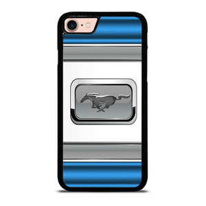 FORD MUSTANG BLUE METAL EMBLEM iPhone 7 / 8 Case Cover FORD MUSTANG BLUE METAL EMBLEM iPhone 7 / 8 Case Cover