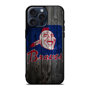 ATLANTA BRAVES BASEBALL WOODEN SYMBOL iPhone 15 Pro Max Case iPhone 15 Pro Max Case Cover