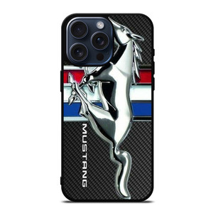 FORD MUSTANG CARBON METAL EMBLEM iPhone 15 Pro Max Case Cover FORD MUSTANG CARBON METAL EMBLEM iPhone 15 Pro Max Case Cover