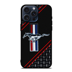 FORD MUSTANG METAL EMBLEM LOGO iPhone 15 Pro Max Case Cover FORD MUSTANG METAL EMBLEM LOGO iPhone 15 Pro Max Case Cover