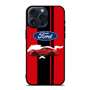 FORD MUSTANG RED STRIPE iPhone 15 Pro Max Case Cover FORD MUSTANG RED STRIPE iPhone 15 Pro Max Case Cover