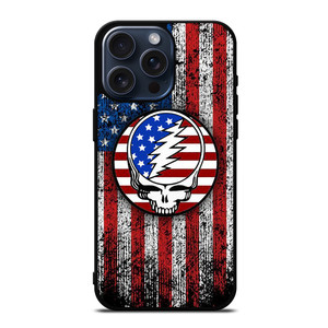 GRATEFUL DEAD USA FLAG iPhone 15 Pro Max Case Cover GRATEFUL DEAD USA FLAG iPhone 15 Pro Max Case Cover