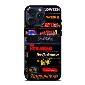 HORROR MOVIES CASSETTE COLLECTION iPhone 15 Pro Max Case Cover HORROR MOVIES CASSETTE COLLECTION iPhone 15 Pro Max Case Cover