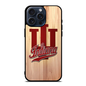 INDIANA HOOSIERS WOOD LOGO iPhone 15 Pro Max Case Cover