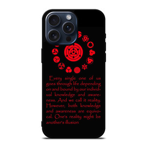 ITACHI UCHIHA SYMBOL QUOTES iPhone 15 Pro Max Case Cover
