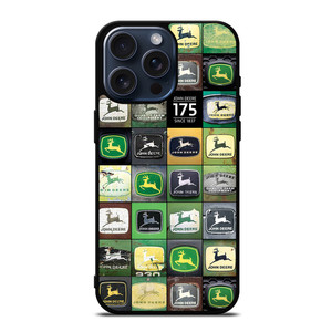 JOHN DEERE EMBLEM COLLAGE iPhone 15 Pro Max Case Cover JOHN DEERE EMBLEM COLLAGE iPhone 15 Pro Max Case Cover