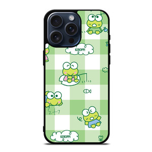 KEROPPI CARTOON TARTAN PATTERN iPhone 15 Pro Max Case Cover