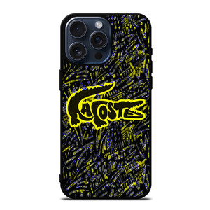 LACOSTE YELLOW PATTERN iPhone 15 Pro Max Case Cover LACOSTE YELLOW PATTERN iPhone 15 Pro Max Case Cover