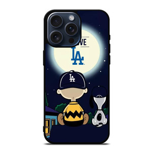 LOS ANGELES DODGERS CHARLIE BROWN SNOOPY iPhone 15 Pro Max Case Cover