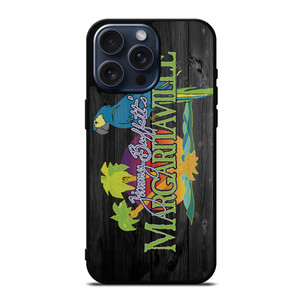 MAGARITAVILLE JIMMY BUFFETT WOOD LOGO iPhone 15 Pro Max Case Cover
