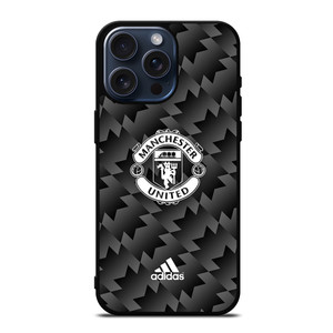 MANCHESTER UNITED ADIDAS BLACK KIT iPhone 15 Pro Max Case Cover MANCHESTER UNITED ADIDAS BLACK KIT iPhone 15 Pro Max Case Cover