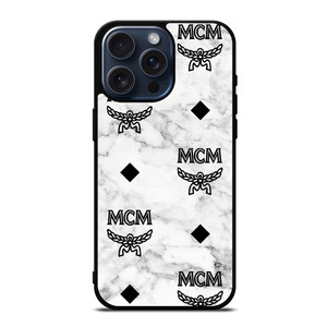 MCM WORLDWIDE WHITE MARBLE iPhone 15 Pro Max Case Cover
