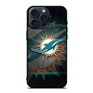 MIAMI DOLPHINS FOOTBALL METAL LOGO iPhone 15 Pro Max Case Cover MIAMI DOLPHINS FOOTBALL METAL LOGO iPhone 15 Pro Max Case Cover