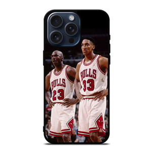 MICHAEL JORDAN X SCOTTIE PIPPEN CHICAGO BULLS iPhone 15 Pro Max Case Cover
