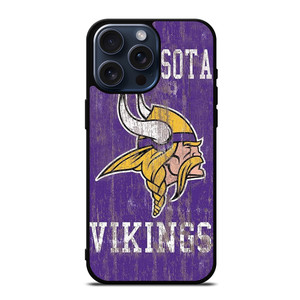 MINNESOTA VIKINGS WOODEN LOGO iPhone 15 Pro Max Case Cover MINNESOTA VIKINGS WOODEN LOGO iPhone 15 Pro Max Case Cover