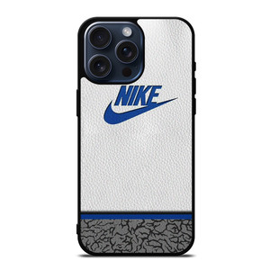 NIKE AIR JORDAN LEATHER BLUE iPhone 15 Pro Max Case Cover