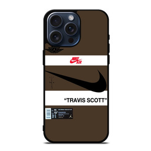 NIKE AIR JORDAN TRAVIS SCOTT BROWN iPhone 15 Pro Max Case Cover NIKE AIR JORDAN TRAVIS SCOTT BROWN iPhone 15 Pro Max Case Cover