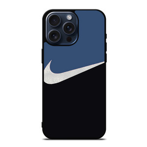 NIKE SWOOSH BLUE BLACK iPhone 15 Pro Max Case Cover NIKE SWOOSH BLUE BLACK iPhone 15 Pro Max Case Cover