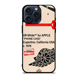 OFF WHITE AIR JORDAN APPLE iPhone 15 Pro Max Case Cover