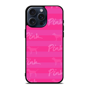 PINK NATION LUXE DOG STRIPE iPhone 15 Pro Max Case Cover