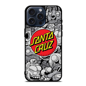SANTA CRUZ SKATEBOARD DOODLE CARTOON iPhone 15 Pro Max Case Cover