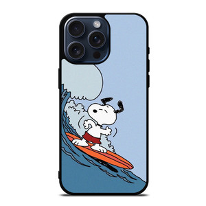 SNOOPY SURFING CARTOON iPhone 15 Pro Max Case Cover
