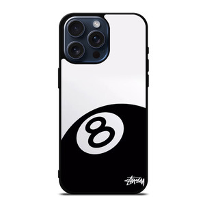 STUSSY 8 BALL BLACK iPhone 15 Pro Max Case Cover