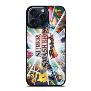 SUPER SMASH BROSH BRAWL LOGO iPhone 15 Pro Max Case Cover