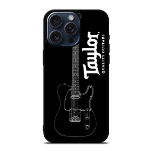 TAYLOR GUITARS BLACK LOGO iPhone 15 Pro Max Case Cover