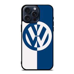 VW VOLKSWAGEN SLICED BLUE LOGO iPhone 15 Pro Max Case Cover