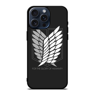 WINGS OF FREEDOM ATTACK ON TITANS HUMANITY SYMBOL iPhone 15 Pro Max Case Cover WINGS OF FREEDOM ATTACK ON TITANS HUMANITY SYMBOL iPhone 15 Pro Max Case Cover