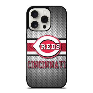 CINCINNATI RED BASEBALL METAL LOGO iPhone 15 Pro Case Cover