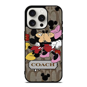 COACH NEW YORK MICKEY MOUSE KISSING iPhone 15 Pro Case Cover