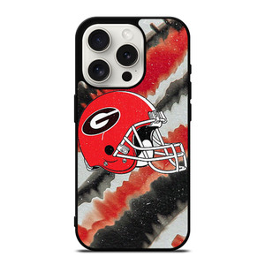 GEORGIA BULLDOGS PSYCHEDELIC HELMET iPhone 15 Pro Case Cover