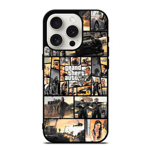 GTA GRAND THEFT AUTO 5 COLLAGE iPhone 15 Pro Case Cover GTA GRAND THEFT AUTO 5 COLLAGE iPhone 15 Pro Case Cover