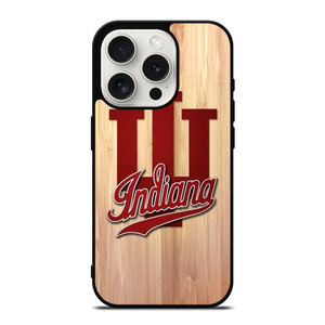 INDIANA HOOSIERS WOOD LOGO iPhone 15 Pro Case Cover