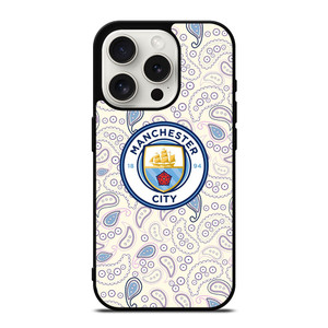 MANCHESTER CITY PUMA PATTERN iPhone 15 Pro Case Cover