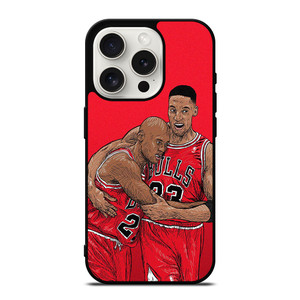 MICHAEL JORDAN X SCOTTIE PIPPEN CHICAGO BULLS 2 iPhone 15 Pro Case Cover