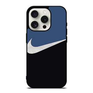 NIKE SWOOSH BLUE BLACK iPhone 15 Pro Case Cover NIKE SWOOSH BLUE BLACK iPhone 15 Pro Case Cover