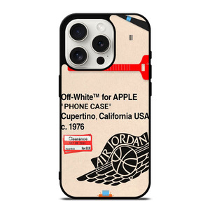 OFF WHITE AIR JORDAN APPLE iPhone 15 Pro Case Cover OFF WHITE AIR JORDAN APPLE iPhone 15 Pro Case Cover
