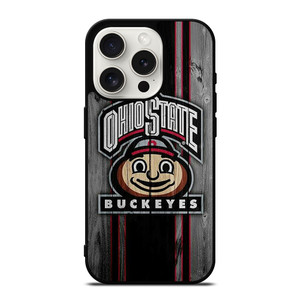 OHIO STATE BUCKEYES WOOD ICON iPhone 15 Pro Case Cover OHIO STATE BUCKEYES WOOD ICON iPhone 15 Pro Case Cover