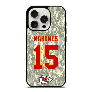 PATRICK MAHOMES KANSAS CITY CHIEFS CAMO KIT iPhone 15 Pro Case Cover PATRICK MAHOMES KANSAS CITY CHIEFS CAMO KIT iPhone 15 Pro Case Cover