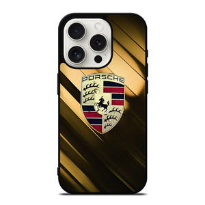 PORSCHE GOLD LOGO iPhone 15 Pro Case Cover PORSCHE GOLD LOGO iPhone 15 Pro Case Cover