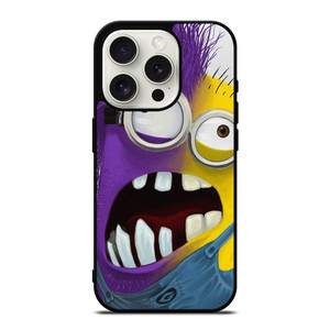 PURPLE HALF MINION CARTOON iPhone 15 Pro Case Cover PURPLE HALF MINION CARTOON iPhone 15 Pro Case Cover