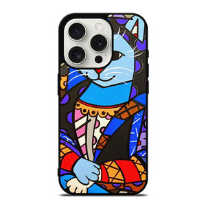 ROMERO BRITTO CAT MONALISA iPhone 15 Pro Case Cover ROMERO BRITTO CAT MONALISA iPhone 15 Pro Case Cover